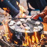 Pot 10QT Dutch Oven Camp Deep 14IN Feet