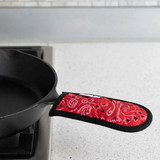 Handle Holders Red Bandana Set/2 Fabric