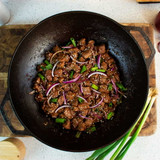 Wok 14 Inch Seasoned Cast Iron