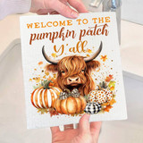 Dishcloth Cow Fall Pumpkin Patch SWD