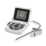 Thermometer Combo Probe Timer Clock Whte