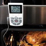 Thermometer Combo Probe Timer Clock Whte