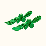 Utensils Tractor Green Set of 2