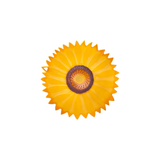 Sunflower Lid 6IN Yellow Silicone