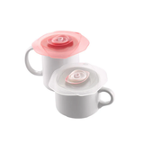 Rose Drink Covers Set of 2 Pink and Whit