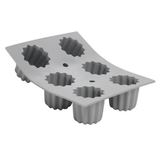 Mold 6 Fluted Cakes Silicone Easttomoule