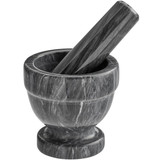 Mortar Pestle Black Marble 4IN