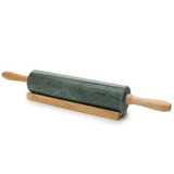 Rolling Pin Green Marble With Base