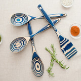 Corner Spoon 12IN Blue Pakka Wood