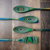 Spoon 12IN Peacock Pakka Wood