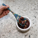 Mini Slotted Spatula 8IN Peacock Pakka