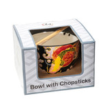 Bowl Chopstick 4PC Set 8oz Koi Fish