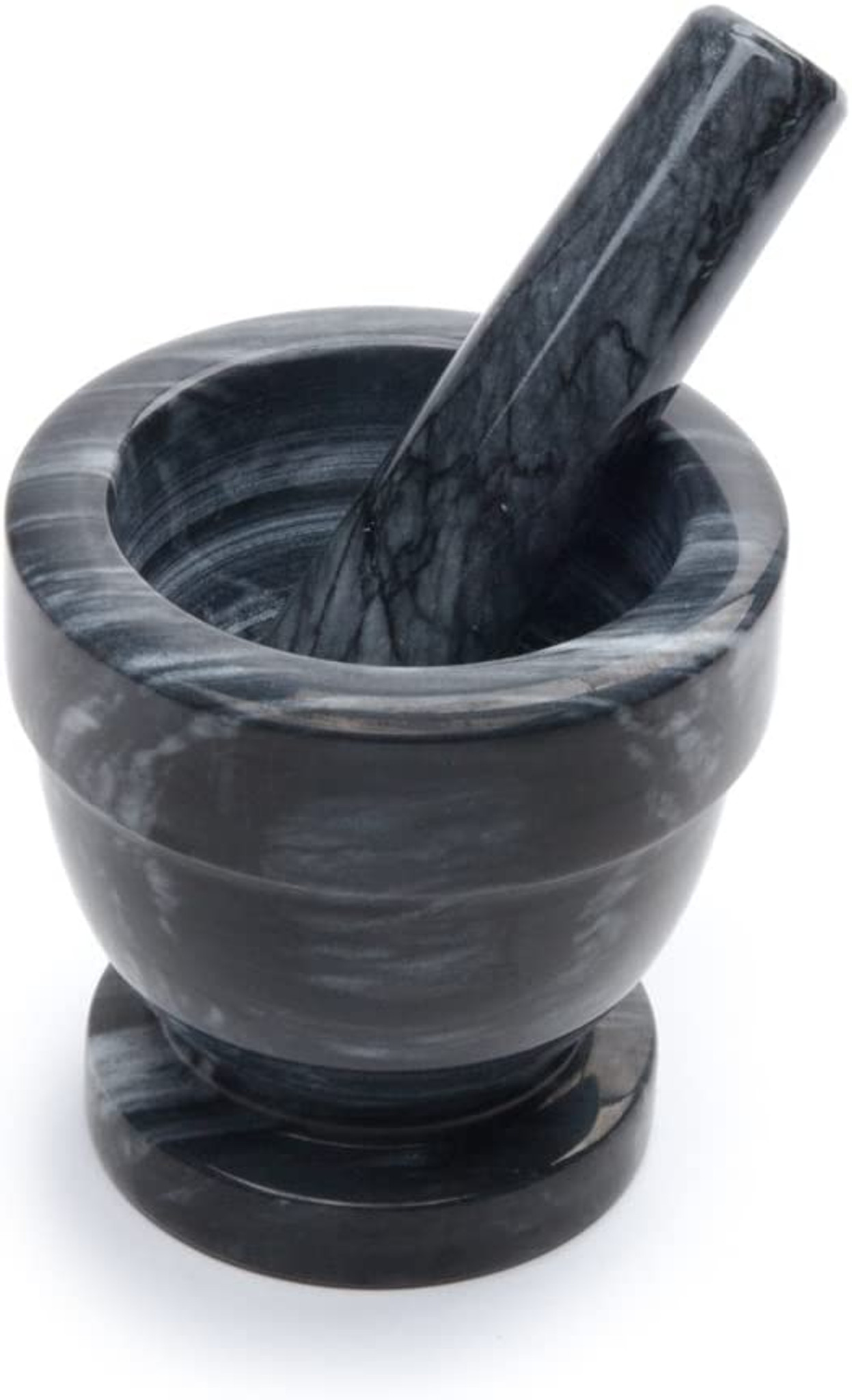 Marble Mortar and Pestle, 4 x 4 in. (Thunder Group) – Parthenon Foods