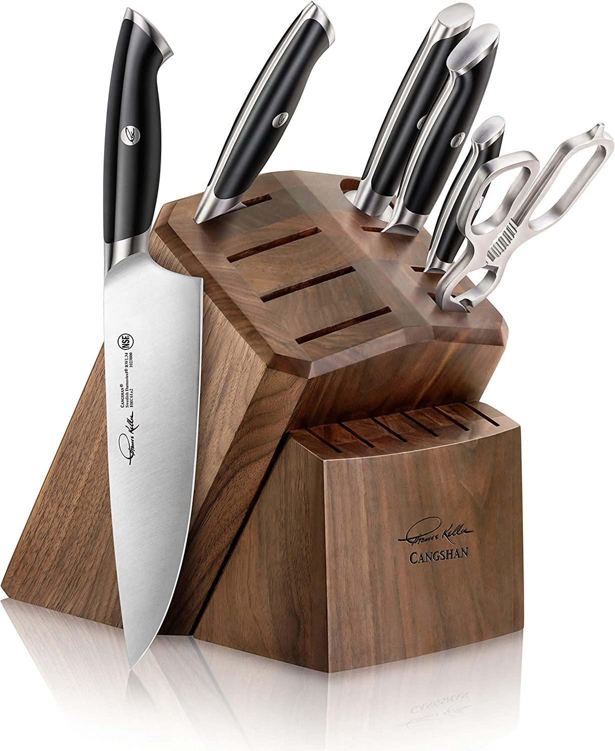 Thomas Keller Signature Collection 7-Piece Knife Block Set with 8