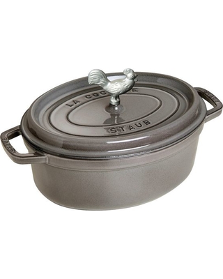 Staub Cast Iron 5.75 qt Coq au Vin Cocotte - Dark Blue