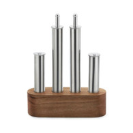 Stainless steel Set of 4 , Wooden base Bottles and shakers