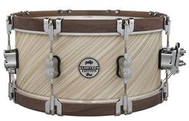 PDP LTD 14x6.5 Maple Snare - Twisted Ivory w/ Walnut Hoops