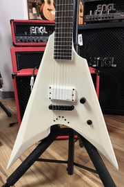 ESP LTD Arrow NT Snow White Satin V Body Electric Guitar with Plek sold at Corzic Music in Longwood near Orlando