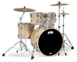 PDP Concept Maple 5-Piece 22|16|12|10|14S Shell Pack - Natural Lacquer - Chrome Hardware