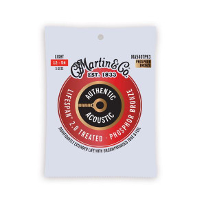 Authentic Acoustic Lifespan Guitar Strings 3-Pack Phorsphor Bronze-Light