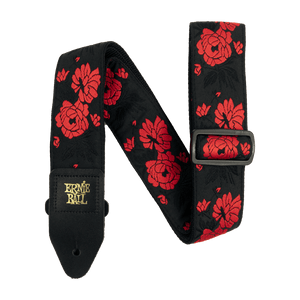 Classic Jacquard Guitar Strap/Bass Strap - Tango Rose
