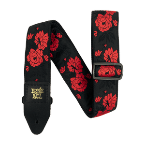 Classic Jacquard Guitar Strap/Bass Strap - Tango Rose