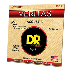 DR Strings Veritas Phosphor Bronze Acoustic Strings Light 12-54
