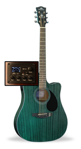 Kepma D3-130KBL Matte Transparent Blue Dreadnought Acoustic Guitar sold at Corzic Music in Longwood near Orlando