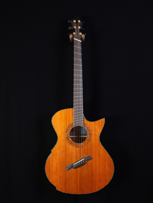 Hozen Blue Label Fan Fret Baritone Sinker Redwood - African Blackwood