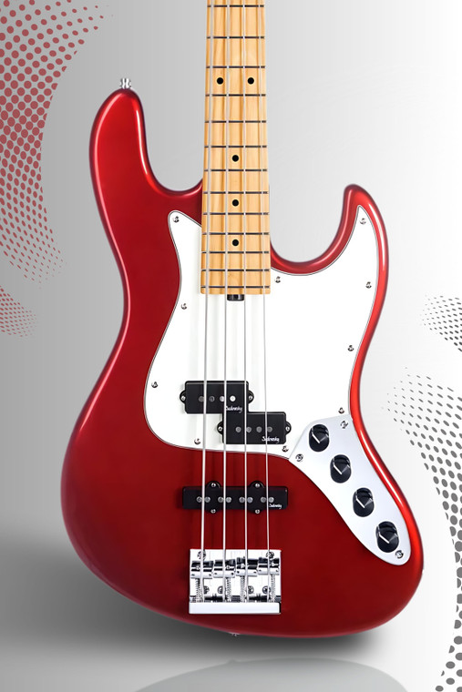 Sadowsky MetroExpress 21-Fret Hybrid P/J 4-String Bass - Candy Apple Red sold at Corzic Music in Longwood, Florida near Orlando