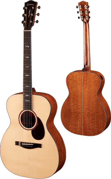 Eastman L-OM-QS European Spruce-Quilted Sapele