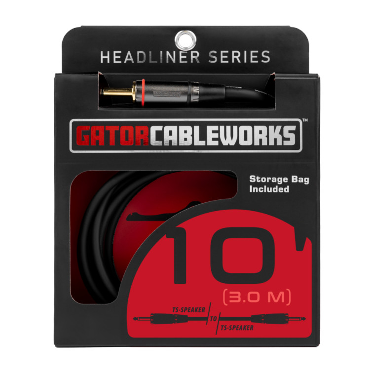 Gator Headliner 10 Foot Straight to Straight Speaker Cable
