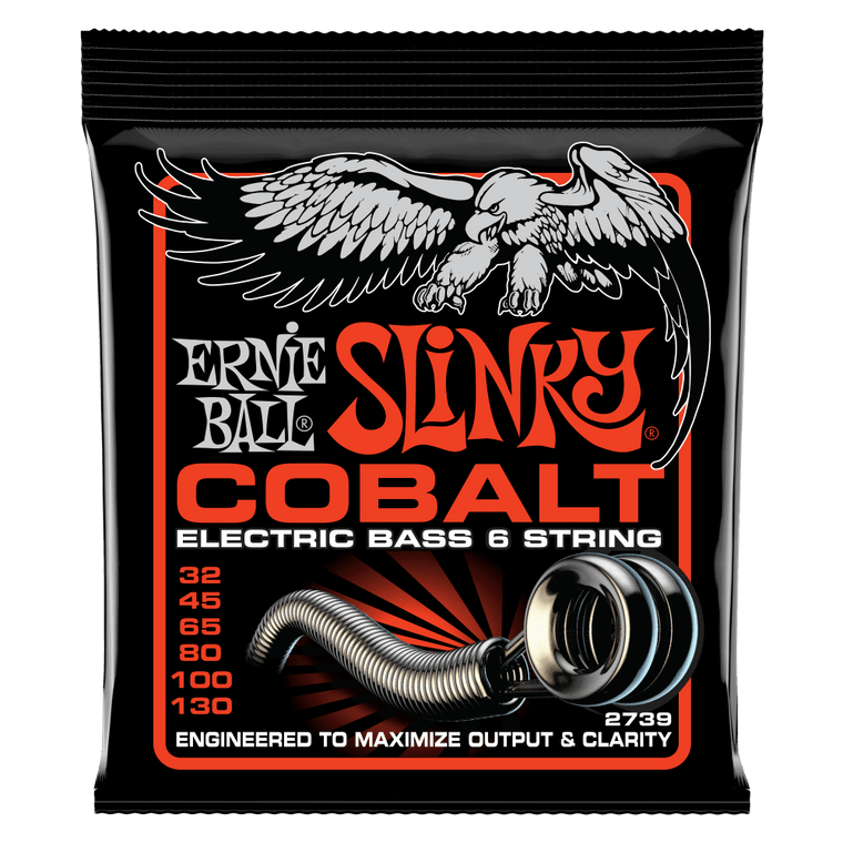 Ernie Ball Slinky Cobalt Electric 6-string Bass Guitar Strings 32-130