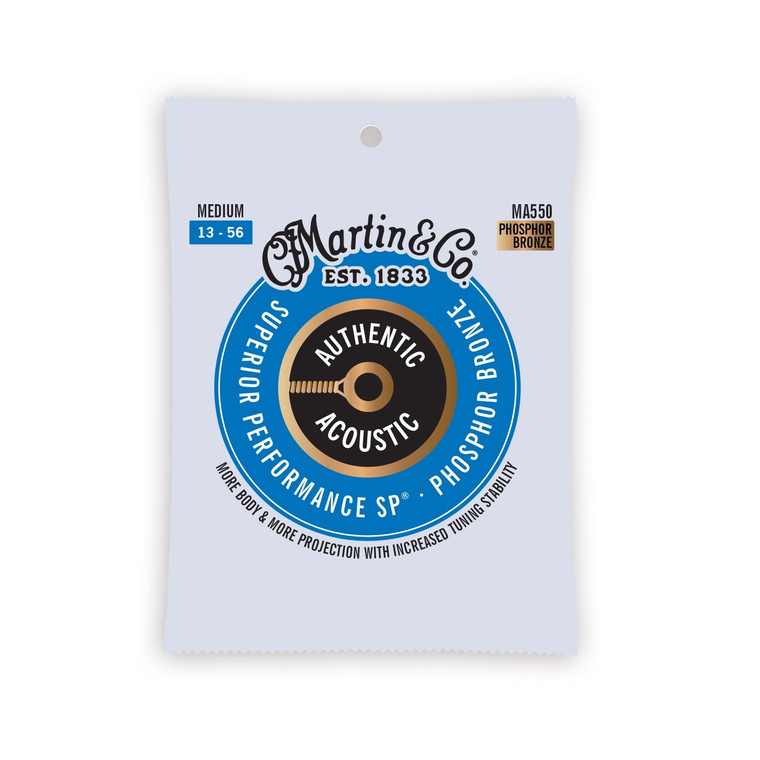 Martin Authentic Acoustic SP Guitar Strings Phosphor Bronze-Medium