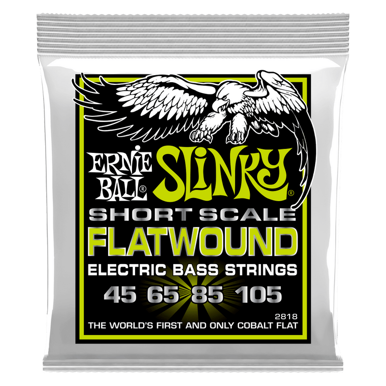 Regular Slinky Cobalt Flatwound Short Scale Electric Bass Strings 45-105 Gauge