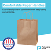 8 x 4 ½ x 10 ¼" Kraft Paper Shopping Bags (250-Pack)