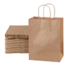 8 x 4 ½ x 10 ¼" Kraft Paper Shopping Bags (250-Pack)
