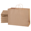 13 x 6 x 15 ¾" Kraft Paper Shopping Bags (250-Pack)