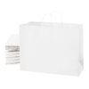 16 x 6 x 12" White Paper Shopping Bags (250-Pack)