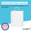 10 x 5 x 13" White Paper Shopping Bags (250-Pack)