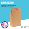 5 x 3 ¼ x 9 ¾" Kraft Hardware Bags (400-Pack)