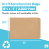 8 ½ x 11" Kraft Flat Merchandise Bags (2000-Pack)