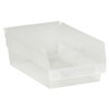 11 5/8 x 8 3/8 x 4" Clear Plastic Shelf Bin Boxes (Case of 20)