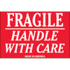 2 x 3" - "Fragile - Handle With Care" Labels (Roll of 500)