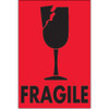 2 x 3" - "Fragile" (Fluorescent Red) Labels (Roll of 500)