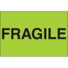 2 x 3" - "Fragile" (Fluorescent Green) Labels (Roll of 500)