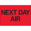 2 x 3" - "Next Day Air" (Fluorescent Red) Labels (Roll of 500)