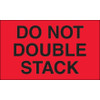 3 x 5" - "Do Not Double Stack" (Fluorescent Red) Labels (Roll of 500)