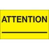 3 x 5" - "Attention ___" (Fluorescent Yellow) Labels (Roll of 500)