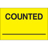 2 x 3" - "Counted ___" (Fluorescent Yellow) Labels (Roll of 500)